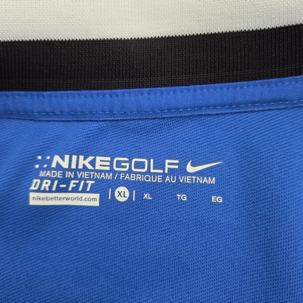 Nike Golf Pullover‎ Blue 1/4 Zip Dri-FIT Colorblock Mens XL